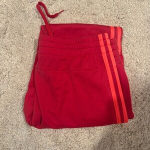 Pink Purple adidas Track Pants with pink orange Stripes